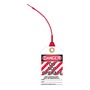 AccuformNMC™ 5 7/8" X 3 3/8" Black/Red/White Loop 'n Lock™ RP-Plastic Lockout/Tagout Tag "DANGER DO NOT OPERATE THIS LOCK/TAG MAY ONLY BE REMOVED BY: NAME___DEPT.___EXPECTED COMPLETION___..."