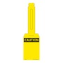 AccuformNMC™ 5 1/4" X 3 1/4" Black/Yellow Loop 'n Strap™ Polyethylene Safety Tag "CAUTION SIGNED BY:___DATE:___ (Blank)"