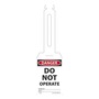 AccuformNMC™ 5 1/4" X 3 1/4" Black/Red/White Loop 'n Strap™ Polyethylene Equipment Status Tag "DANGER DO NOT OPERATE SIGNED BY:___DATE:___"