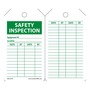 AccuformNMC™ 5 3/4" X 3 1/4" Green/White PF-Cardstock Equipment Status Tag "SAFETY INSPECTION EQUIPMENT ID___LOCATION___DATE___BY___DATE___BY___/DATE___BY___DAGE___BY___"