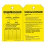 AccuformNMC™ 5 3/4" X 3 1/4" Black/Yellow PF-Cardstock Scaffold Status Tag "SCAFFOLD INSPECTION THIS SCAFFOLDING HAS BEEN CONSTRUCTED TO SUPPORT"