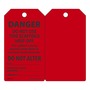 AccuformNMC™ 5 3/4" X 3 1/4" Black/Red PF-Cardstock Scaffold Status Tag "DANGER DO NOT USE THIS SCAFFOLD KEEP OFF THIS SCAFFOLD IS BEING ERECTED, TAKEN DOWN OR HAS BEEN FOUND DEFECTIVE DO NOT ALTER DATE:___COMPETENT PERSON SIGNATURE:___COMMENTS___"
