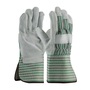 Protective Industrial Products X-Large Green Split Cowhide Palm Gloves With Canvas Back And Gauntlet Cuff
