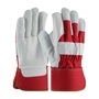 Protective Industrial Products Large Natural Grain Goatskin Palm Gloves With Cotton Back And Safety Cuff