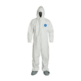 DuPont™ X-Large White Tyvek® 400 Disposable Attached Hood And Boots Coveralls