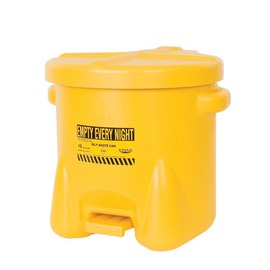 Eagle 10 Gallon Yellow HDPE Oily Waste Can