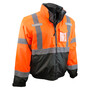 Radians 2X Hi-Viz Orange / Black Water and Wind Resistant 100% Polyester Oxford/300D/DWR Coated Jacket