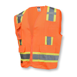 Radians Large Hi-Viz Orange 100% Polyester Woven Twill Vest