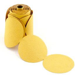 6" Dia 80 Grit United Abrasives-SAIT Gold Stearated Aluminum Oxide PSA Disc Roll