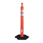 Accuform Signs® 42" Black/Orange/White Plastic Traffic Delineator Post