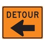 Accuform Signs® 24" X 30" Orange/Black High Intensity Reflective Aluminum Parking And Traffic Sign "DETOUR"