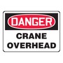 Accuform Signs® 10" X 14" Black/Red/White Aluminum Safety Sign "DANGER CRANE OVERHEAD"