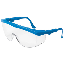 Crews Tomahawk® Blue Safety Glasses With Clear Anti-Scratch Lens