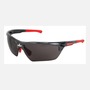 Crews Dominator™ 3 Black And Red Safety Glasses With Gray Anti-Fog/Hard Coat Lens
