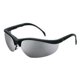 Crews Klondike® Black Safety Glasses With Gray Mirror/Anti-Scratch Lens