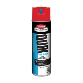 Krylon® 17 Ounce Aerosol Can Flat Brilliant Red Industrial Quik-Mark™ Water-Based Inverted Marking Paint