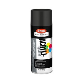 Krylon® 12 Ounce Aerosol Can Semi-Flat Black Industrial Acryli-Quik™ Acrylic Lacquer Spray Paint