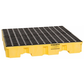 Eagle 51 1/2" X 51 1/2" X 8" Yellow HDPE Spill Containment Pallet