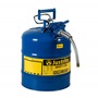 Justrite® 5 Gallon Blue AccuFlow™ Galvanized Steel Safety Can