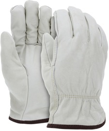 MCR Safety Large Tan Cowhide Fleece Lined Cold Weather Gloves