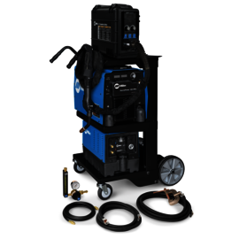 Miller® AlumaFeed® 450 Mpa 3 Phase MIG Welder With 208 - 575 Input Voltage, 600 Amp Max Output, XR-Aluma-Pro™ Suitcase® Push-Pull Wire Feeder, Water-Cooled Gun, And Accessory Package