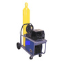Saf-T-Cart Cylinder Cart With Hard Plastic Wheels And Bent Handle (Includes Fixed Shelf)