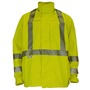 National Safety Apparel Large Fluorescent Yellow GORE-TEX PYRAD® Flame Resistant Rainwear Jacket With Hook And Loop Closure
