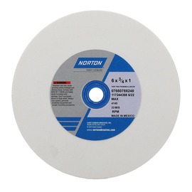 Norton® 6" 150 Grit Very Fine Aluminum Oxide Bench And Pedestal Wheel