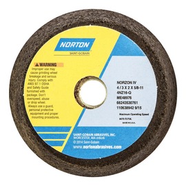 Norton® 4" 16 Grit Extra Coarse Zirconia Alumina Snagging Wheel