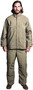 OEL 4X Green Para-Aramid Triple Layered Inherent Flame Resistant Jacket With Non-Metallic Zipper Hook and Loop Closure