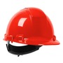 Protective Industrial Products Red Dynamic® Whistler™ HDPE Cap Style Hard Hat With Wheel/4-Point Ratchet Suspension