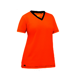 Protective Industrial Products Women's Medium Hi-Vis Orange Bisley® Fresche® Lightweight Cotton/Polyester Short Sleeve T-Shirt With Cotton Backing