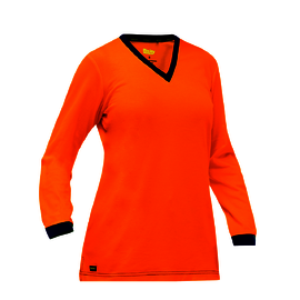 Protective Industrial Products Women's 3X Hi-Vis Orange Bisley® Fresche® Lightweight Cotton/Polyester Long Sleeve Shirt With Cotton Backing