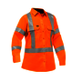 Protective Industrial Products Women's 3X Hi-Vis Orange Bisley® X Airflow™ Lightweight Ripstop Cotton/Polyester Long Sleeve Shirt With Two Chest Pockets And Adjustable Sleeve Cuff