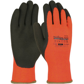 Protective Industrial Products Size Medium Hi-Viz Orange PowerGrab™ Thermo Latex Acrylic Lined Cold Weather Gloves