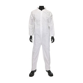 Protective Industrial Products 2X White Polypropylene/SMS Disposable Coveralls