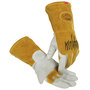 Protective Industrial Products Medium 13" Gold And White Premium Top Grain Goatskin/Leather Fleece Lined Welders Gloves