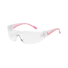 Protective Industrial Products Eva® Rimless Pink Safety Glasses With Clear Bouton Optical Anti-Scratch/Anti-Fog Lens