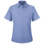 Bulwark Medium Light Blue Red Kap® 4.25 Ounce 65% Polyester/35% Cotton Short Sleeve Shirt With Gripper Closure