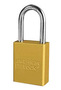 American Lock® Yellow 1 1/2" X 3/4" Aluminum 5 Pin Safety Lockout Padlock With 1/4" X 1 1/2" X 3/4" Shackle (Keyed Alike And Master Keyed)