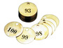 AccuformNMC™ 1 1/2" Black/Brass Brass Numbered Tag "26-50"