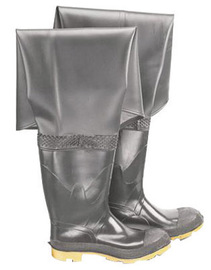 Dunlop® Protective Footwear Size 9 Storm King Black 35" Polyester/PVC Hip Waders