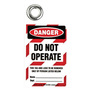 Brady® 3" X 2" Black/Red/White Vinyl Padlock Tag "DO NOT OPERATE. THIS TAG AND LOCK TO BE REMOVED ONLY BY PERSON LISTED BELOW"
