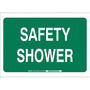 Brady® 7" X 10" X .06" White And Green Rigid Polystyrene Shower Sign "SAFETY SHOWER"