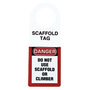 Brady® 12" X 4 1/2" Black/Red/White SCAFFTAG® Plastic Scaffold Status Holder Tag "SCAFFOLD TAG DANGER DO NOT USE SCAFFOLD OR CLIMBER"
