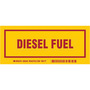 Brady® 3" X 7" Red/Yellow Permanent Acrylic Polyester Label (25 Per Pack) "DIESEL FUEL"