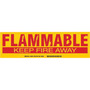 Brady® 3 1/2" X 12" Red/Yellow Permanent Acrylic Polyester Label "KEEP FIRE AWAY"