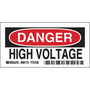 Brady® 3 1/2" X 5" X .006" Black, Red And White Overlaminate Polyester Safety Sign "DANGER HIGH VOLTAGE"