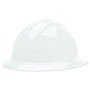 Bullard® White HDPE Full Brim Hard Hat With Pinlock/6 Point Pinlock Suspension
