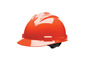 Bullard® Hi-Viz Orange HDPE Cap Style Hard Hat With Ratchet/4 Point Ratchet Suspension